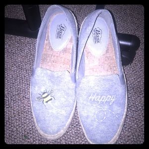 Bass Grey Slip on Sneakers. Size 7.5